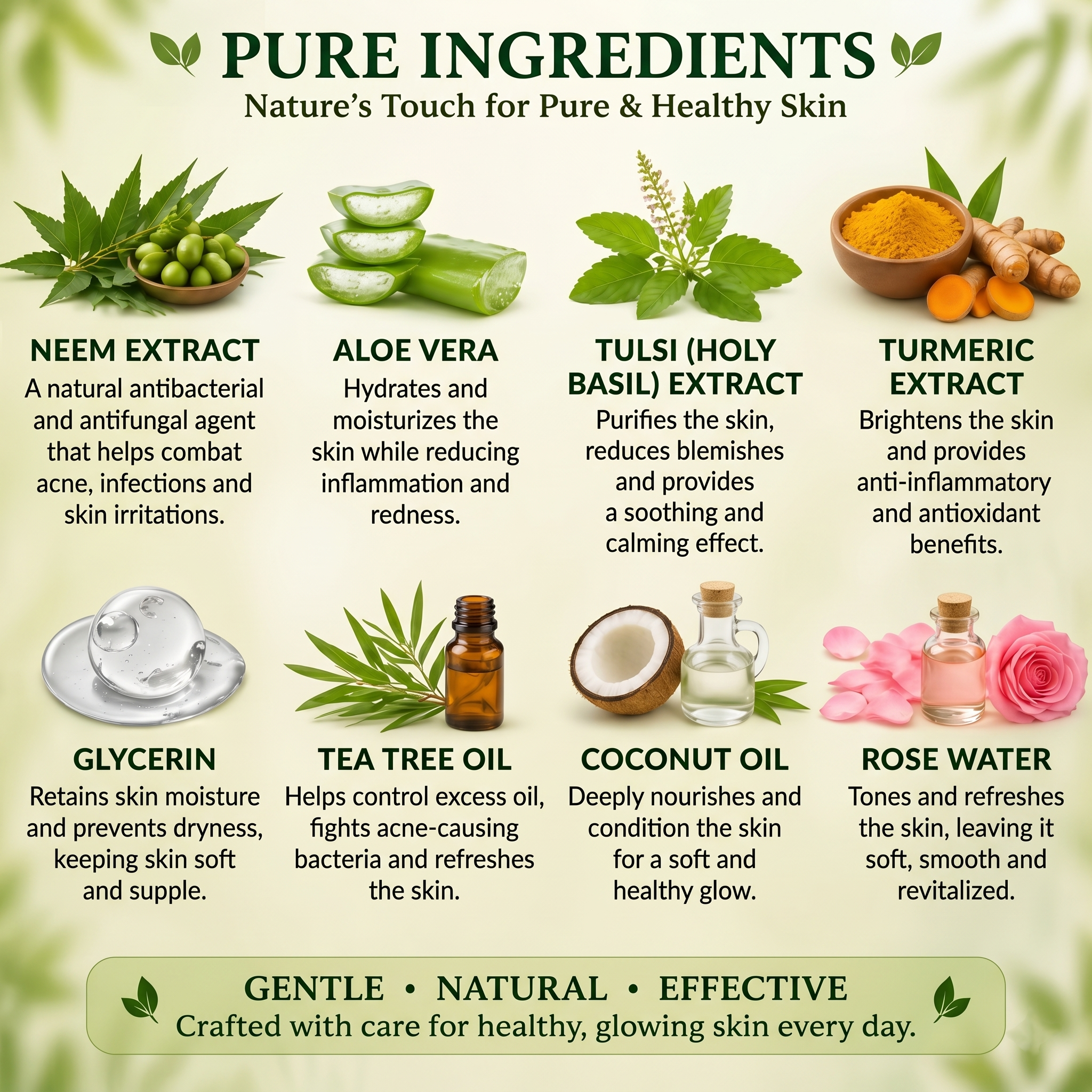 Vedbharat™ Neem Aloe Vera Soap | Ayurvedic Anti-Acne Bathing Bar | Deep Cleansing & Oil Control | Hydrating & Soothing Skin Care | Removes Pimples & Impurities | 100g
