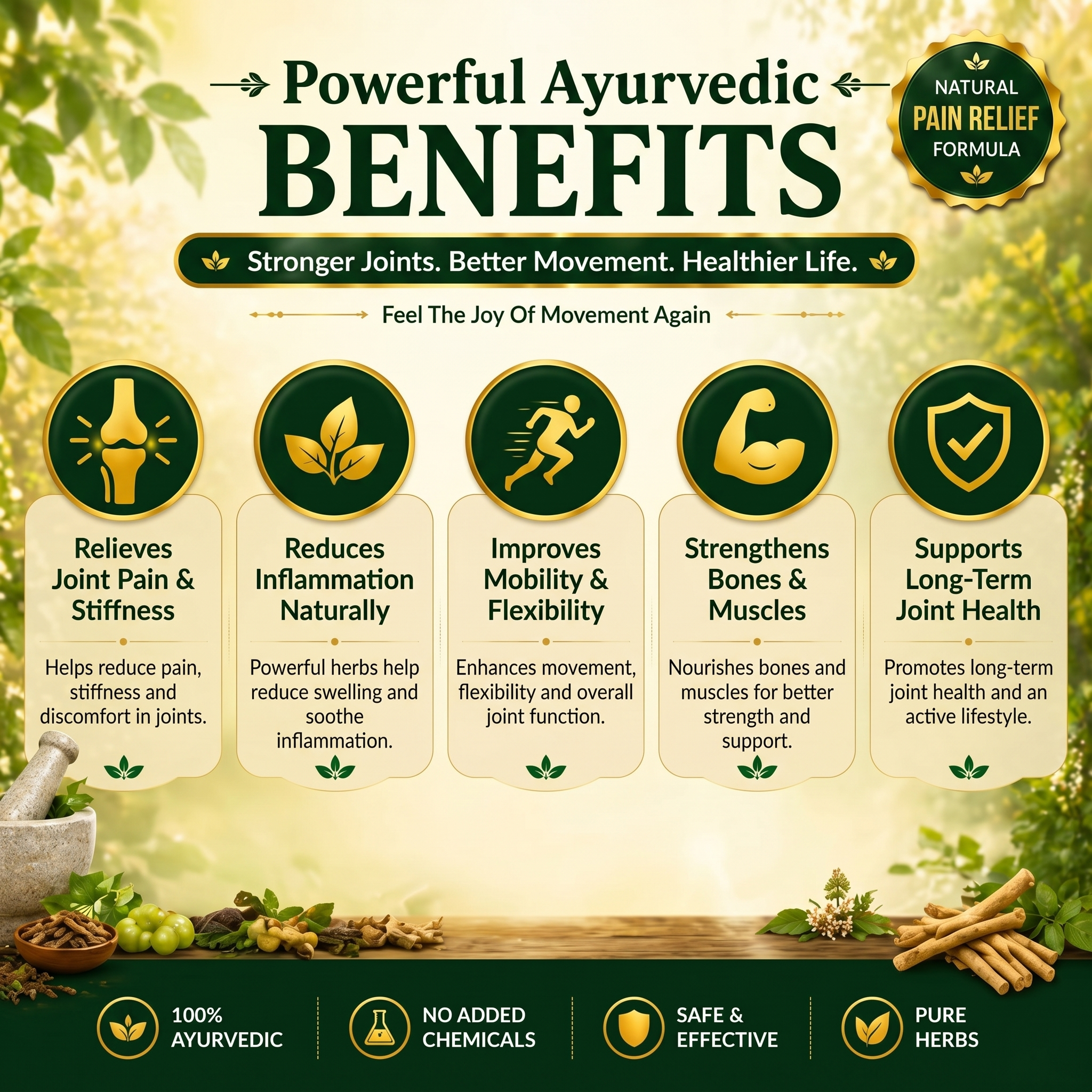 Vedbharat™ Divine Asthi Sukham | Ayurvedic Joint Pain Relief Syrup Kit | Supports Mobility, Flexibility & Bone Strength | Helps Reduce Inflammation & Stiffness | Herbal Joint Care for Men & Women