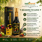 Vedbharat™ Divine Amrutam Ayurvedic Health Tonic | 100+ Herbs &amp; Natural Berries | Immunity Booster, Antioxidant Rich, Supports Digestion &amp; Skin Glow | 500ml