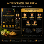 Vedbharat™ Divine Suvarn Kawach Drops | Ayurvedic Immunity & Brain Booster | Supports Growth, Memory & Digestion | For Kids & Adults | Herbal Wellness Formula