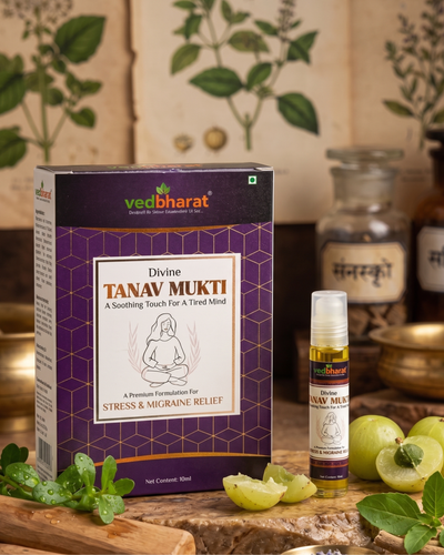 Vedbharat™ Divine Tanav Mukti Roll-On | Ayurvedic Stress Relief Oil | Reduces Anxiety, Headache & Migraine | Calming & Relaxing Formula | For Men & Women