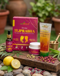 Vedbharat™ Divine Tejprabha Skin Glow Kit | Ayurvedic Skincare Combo (Face Wash + Serum + Cream) | Brightens Skin, Reduces Dark Spots, Acne Control | For Men & Women